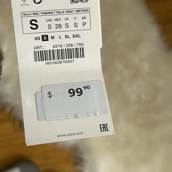 Zara Brown Fur Puffer Coat - Picture 4 of 4